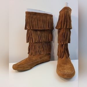 Lauren Conrad Size 9 Fringed Boots